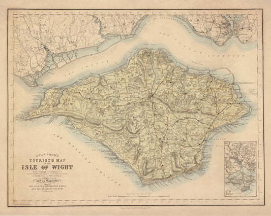 Isle of Wight Map dated c.1870