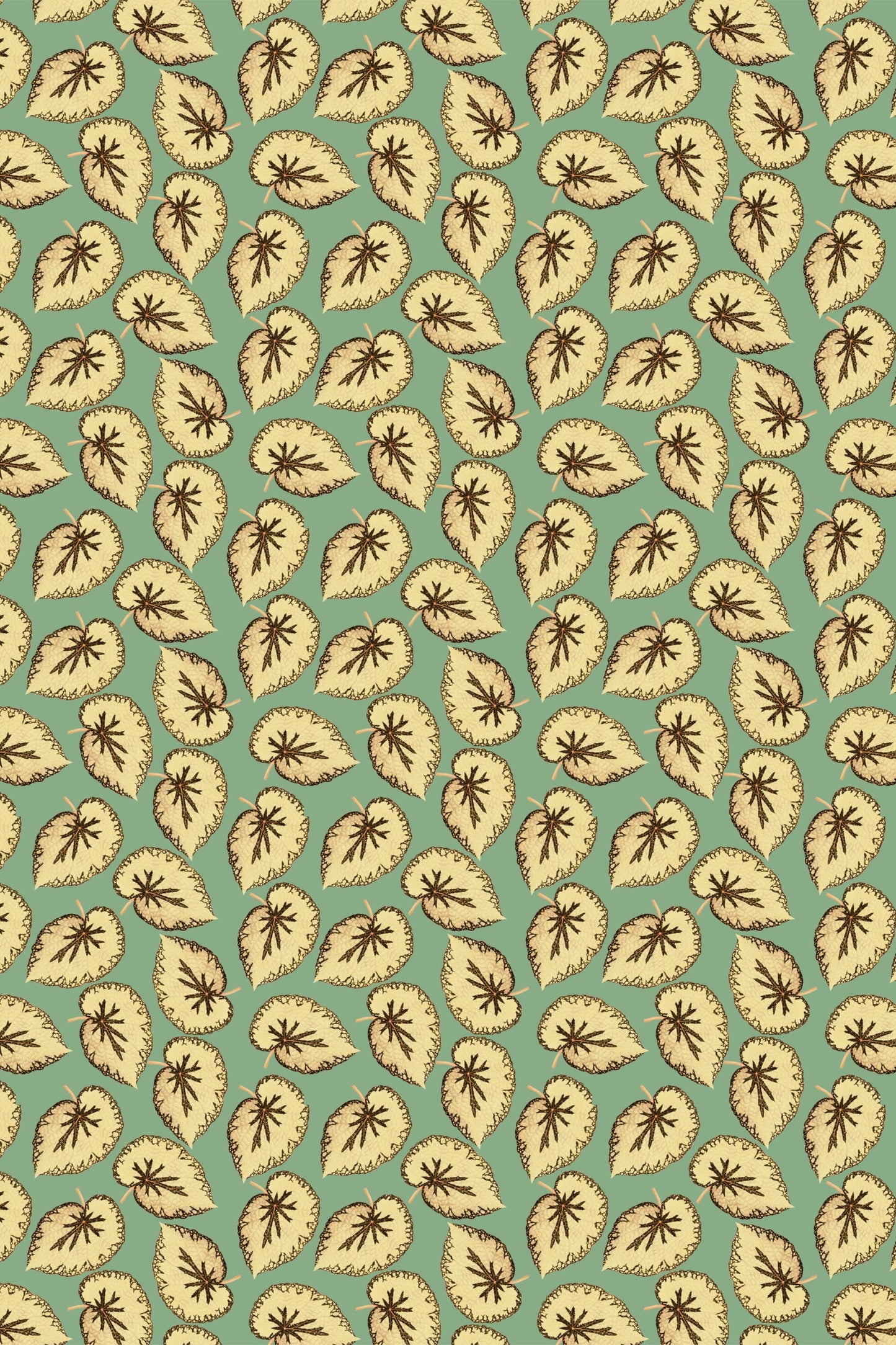 Tea Towels - 100% Organic Cotton - Begonia Design - Botanical Art - Kitchen Linen