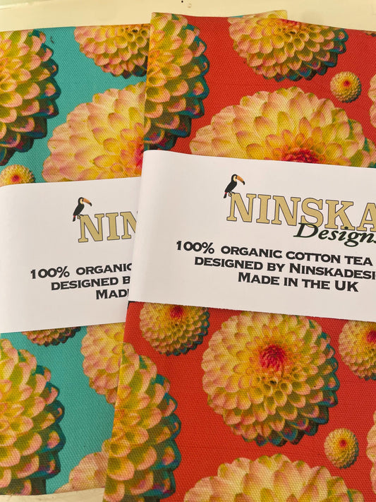 Dahlia Tea Towel – 100% Organic Cotton