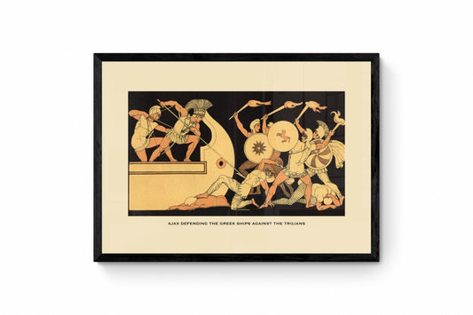 Ajax defending the Greek Ships against the Trojans Print