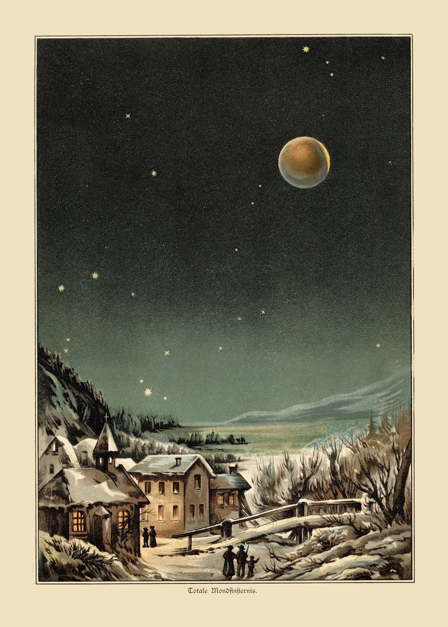 Lunar Eclipse – antique art print from Ninska Designs