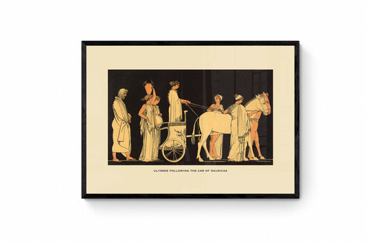 Ulysses following the car of Nausicaa Print