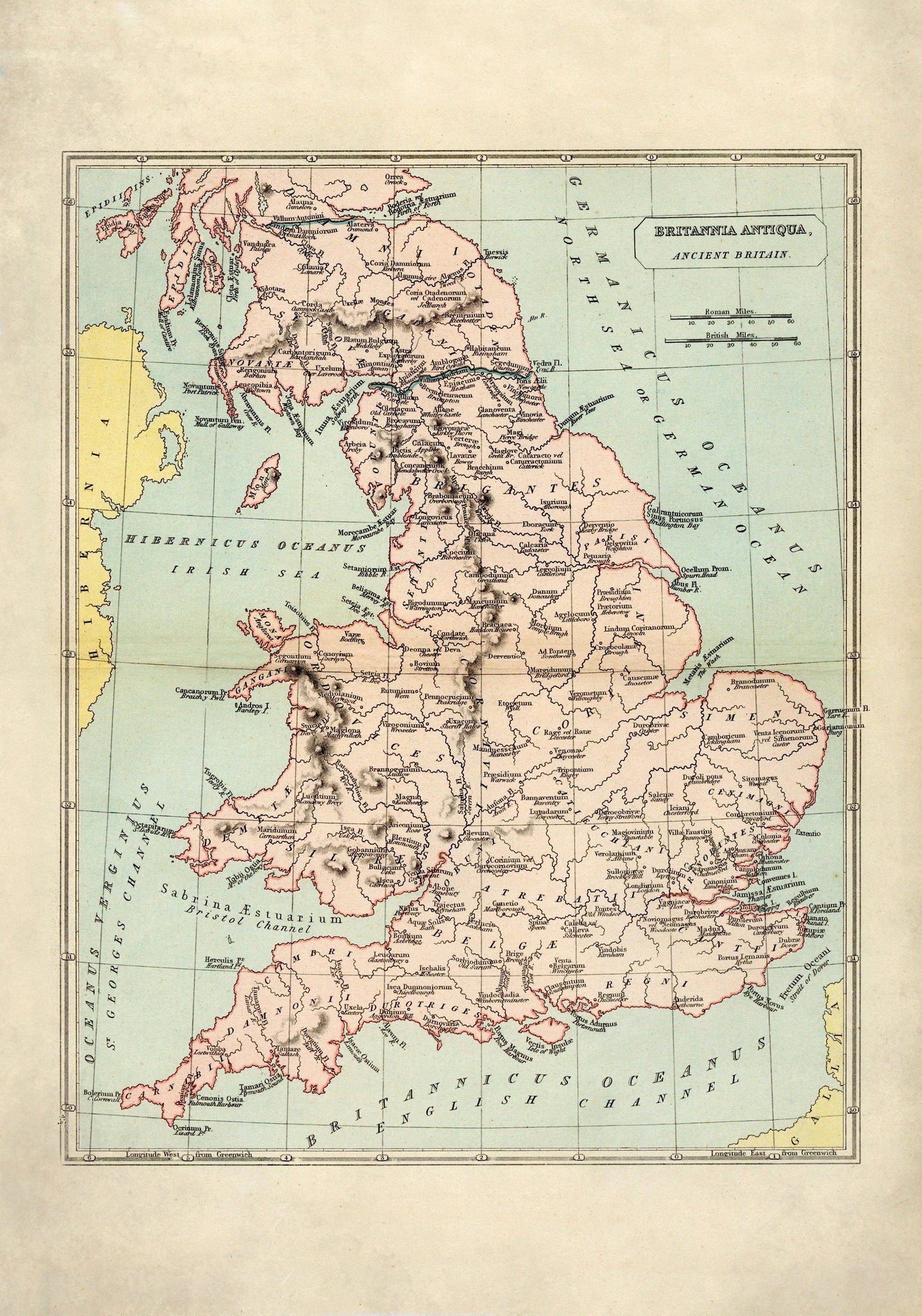 Britannia Antiqua (Ancient Britain) Map