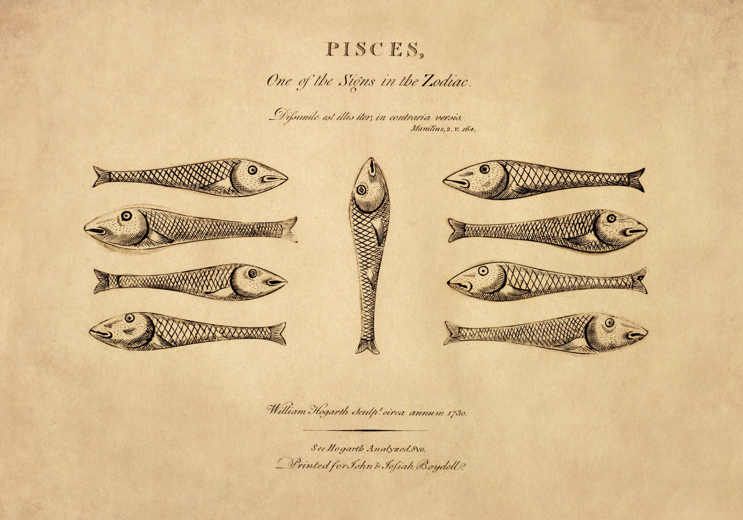 Pisces – antique art print from Ninska Designs