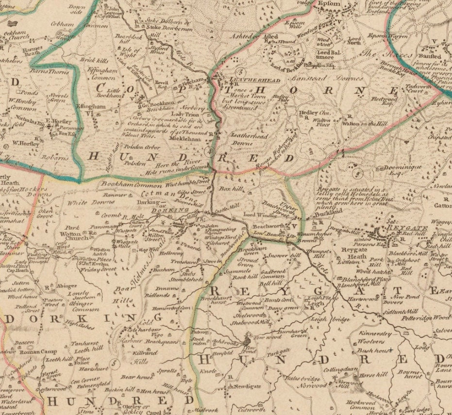 Surrey Map dated 1749