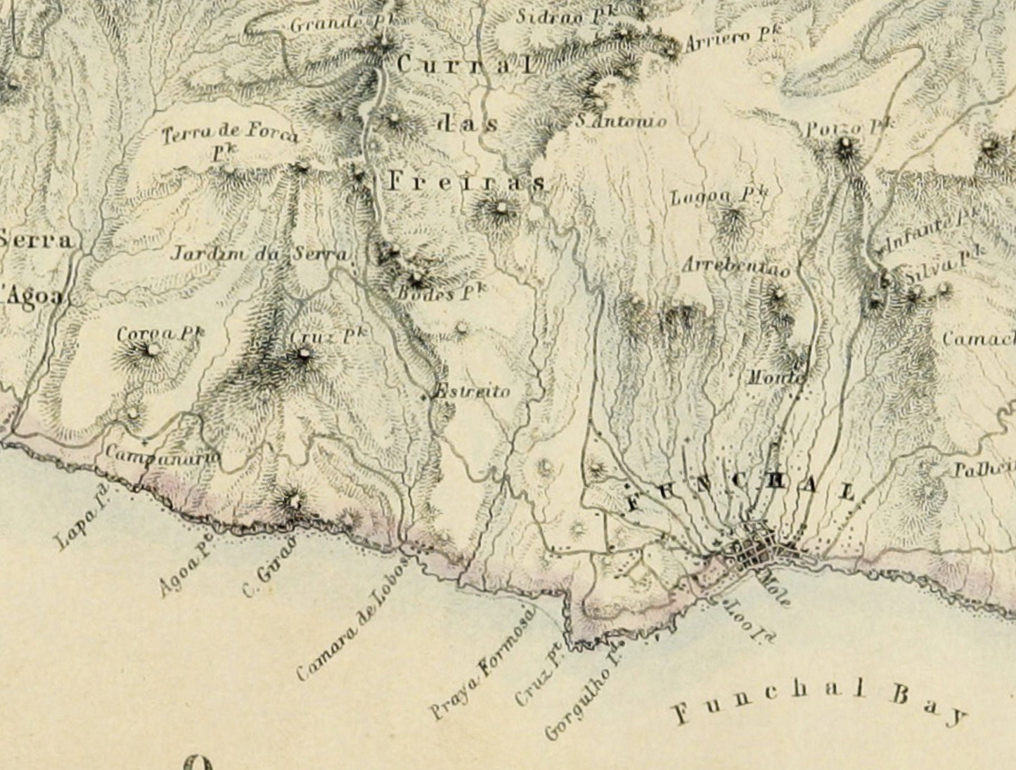 Island of Madeira Map dated 1871 - Antique Reproduction - Portugal - Available Framed