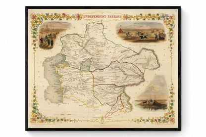 Independent Tartary 1851 – antique art print from Ninska Designs