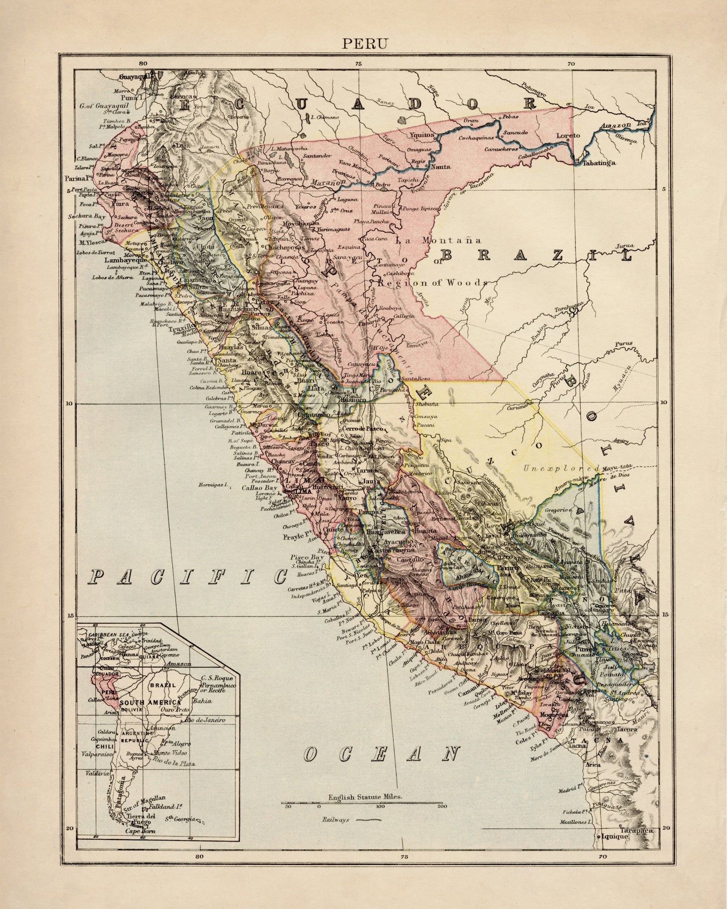 Peru – antique art print from Ninska Designs