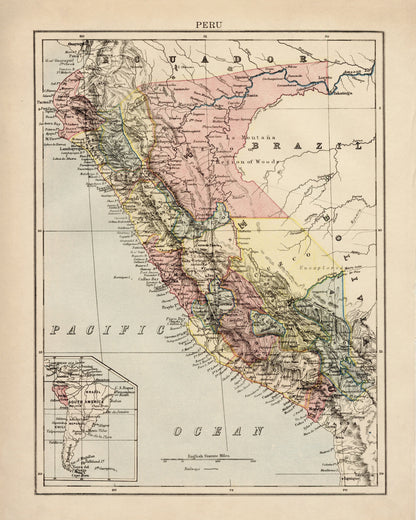 Peru – antique art print from Ninska Designs