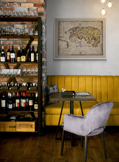 Ptolemy Map of the World in 1513 - Antique Reproduction Map - Geography - Available Framed