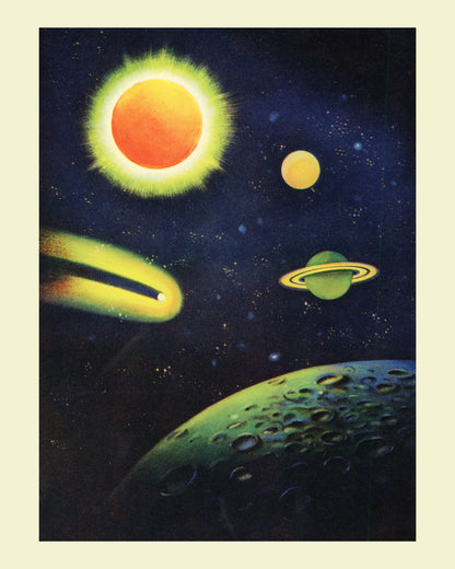 Planet Illustration – antique art print from Ninska Designs