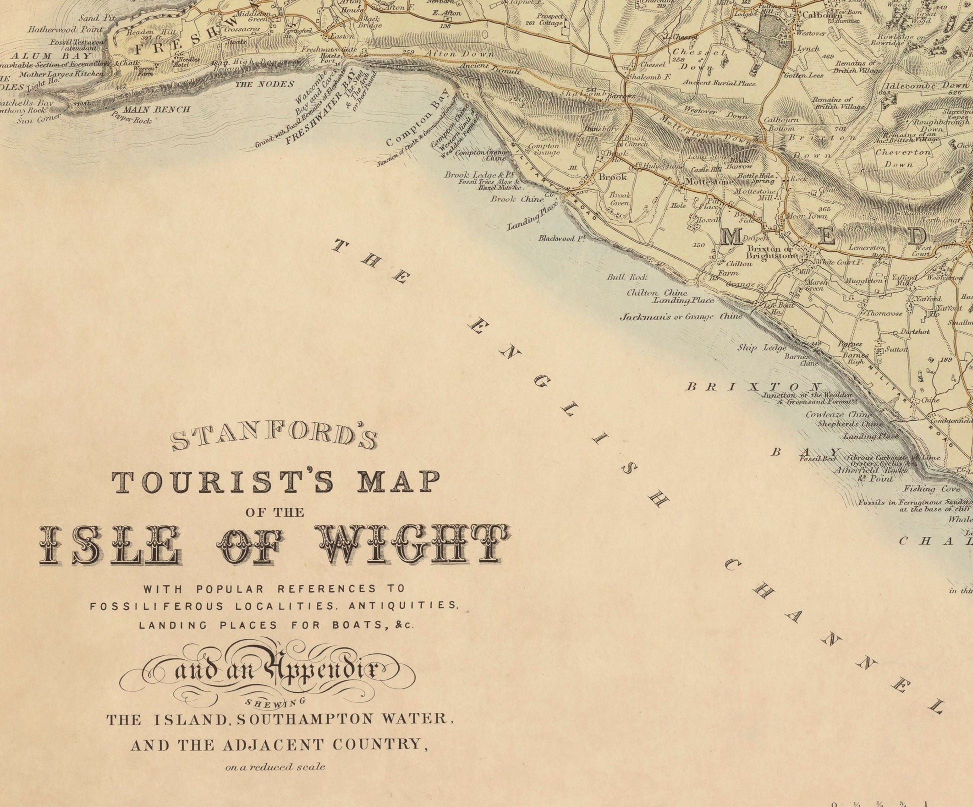 Isle of Wight Map dated c.1870