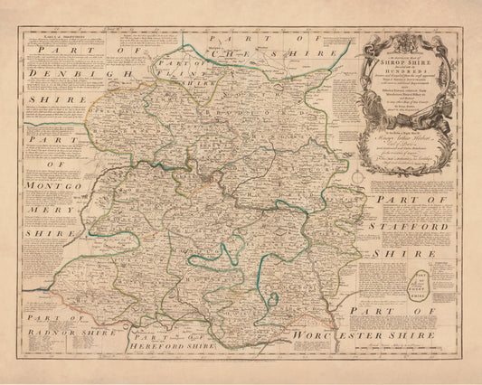 Shropshire Map dated 1760
