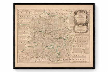 Shropshire Map dated 1760
