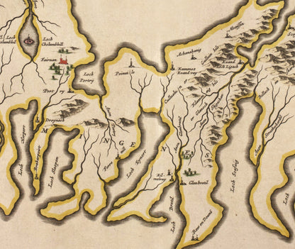 Isle of Skye Map dated 1654 - Antique Reproduction - Hebrides - Scotland - Available Framed