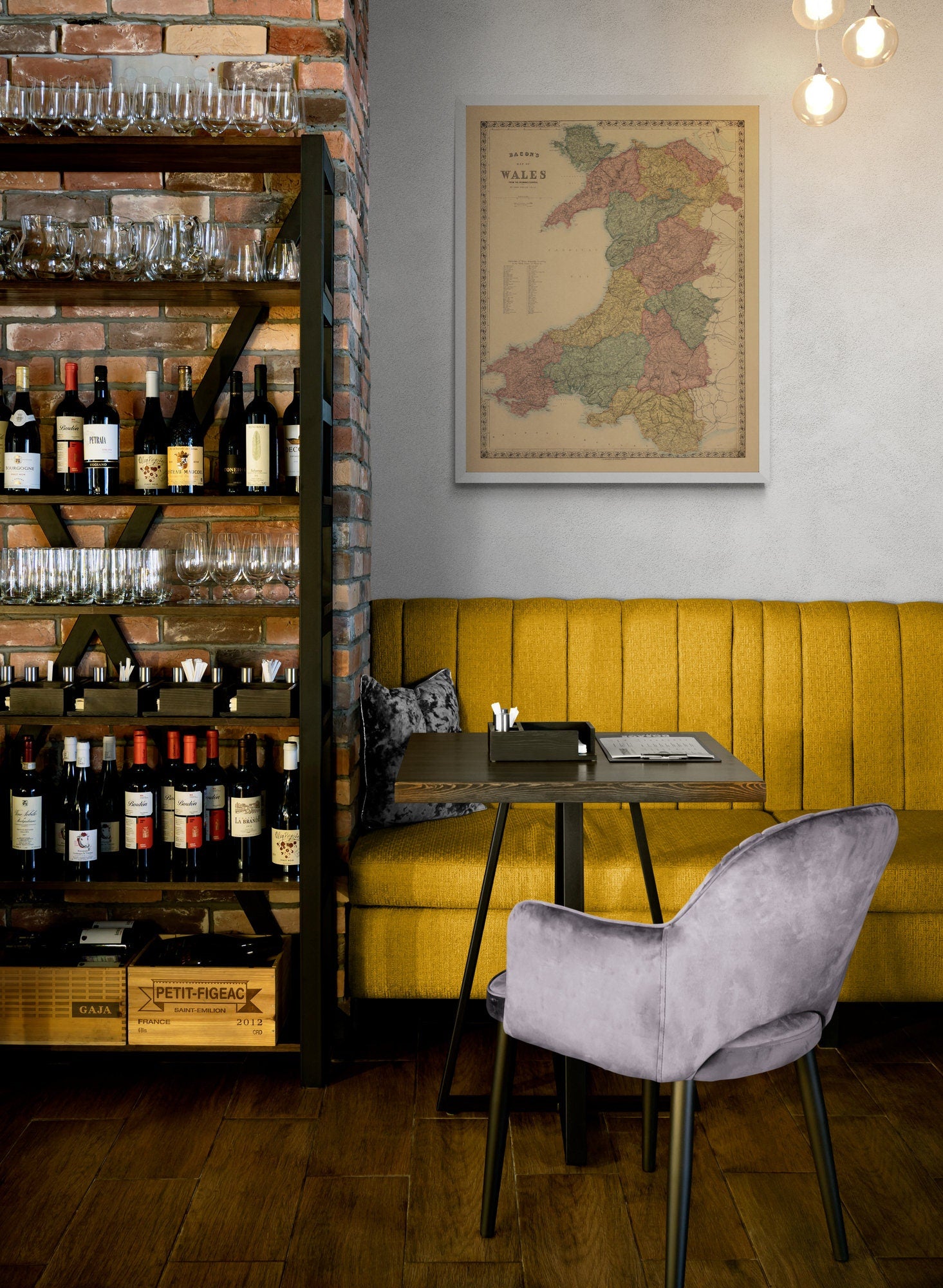 Wales map from Ordnance Surveys dated c.1890 - Antique Reproduction - Available Framed