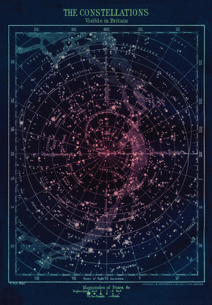 Constellations of Britain Jigsaw Puzzle – 1000 Pieces, Antique Astronomy Print