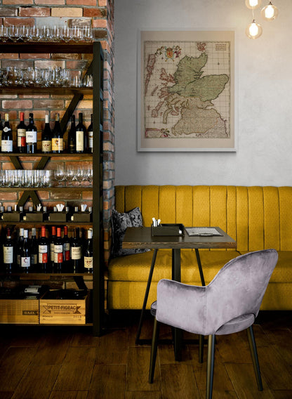 Scotia Regnum - Antique Map of Scotland - dated c.1715 - Atlas Maior - Antique Reproduction - Available Framed