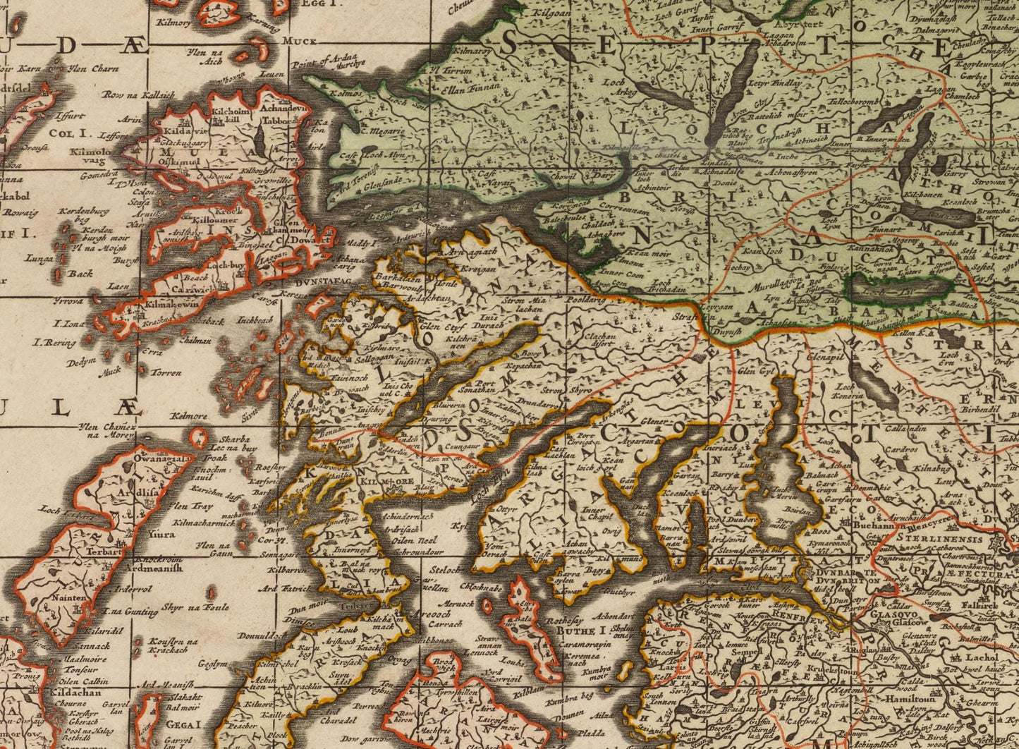 Scotia Regnum - Antique Map of Scotland - dated c.1715 - Atlas Maior - Antique Reproduction - Available Framed