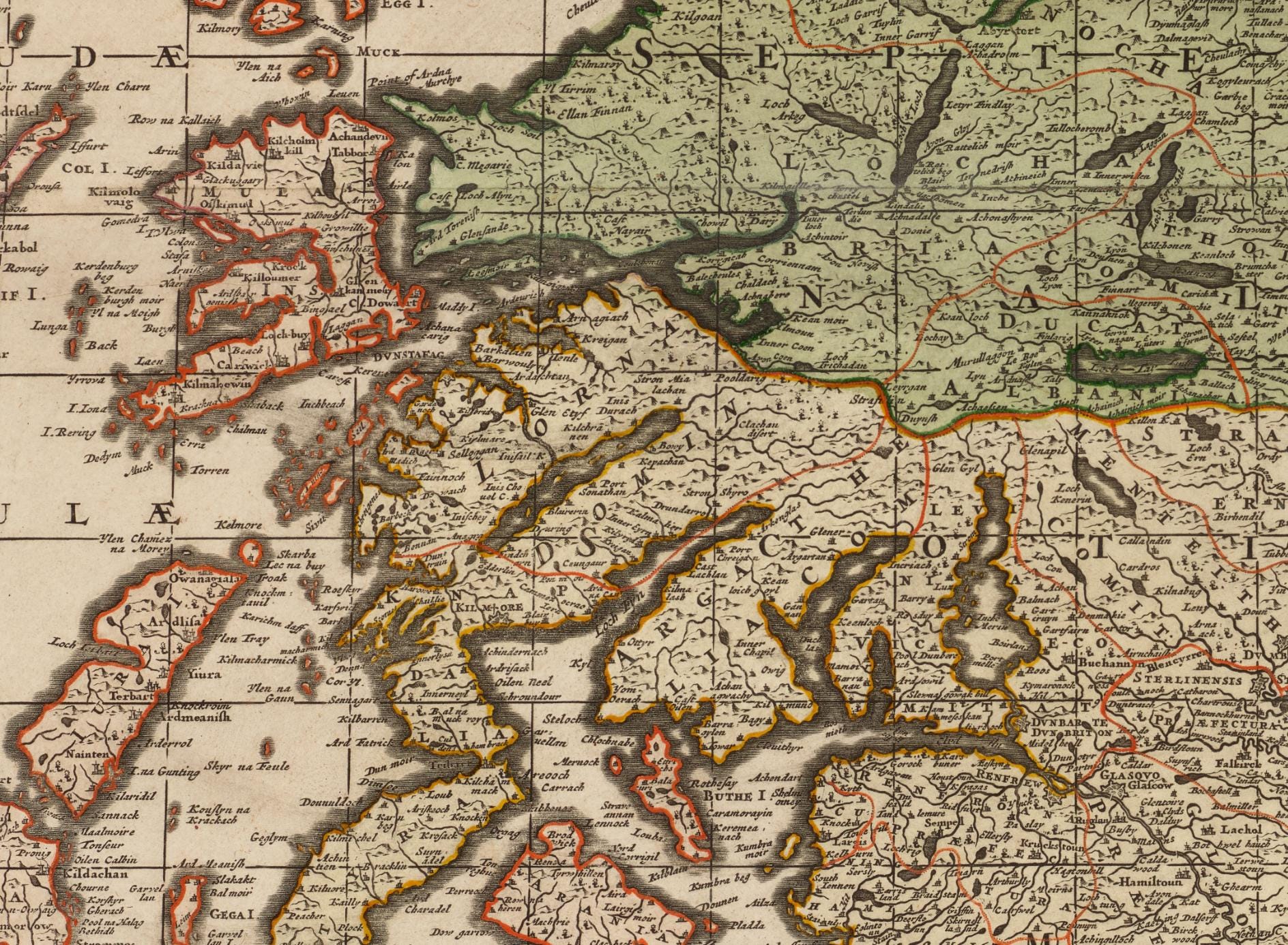 Scotia Regnum - Antique Map of Scotland - dated c.1715 - Atlas Maior - Antique Reproduction - Available Framed