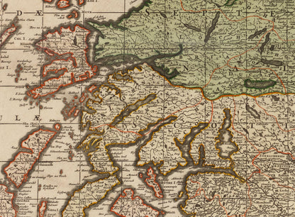 Scotia Regnum - Antique Map of Scotland - dated c.1715 - Atlas Maior - Antique Reproduction - Available Framed