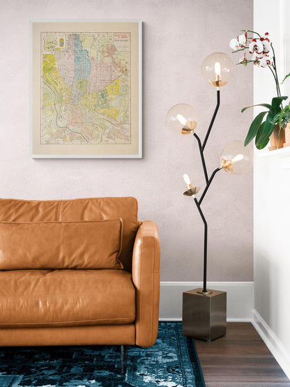 Madrid City Plan - dated 1934 - Spain - Antique Reproduction Map - Available Framed