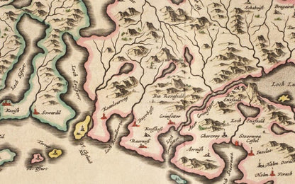 Lewis and Harris dated 1654 - Scotland - Antique Reproduction - Available Framed