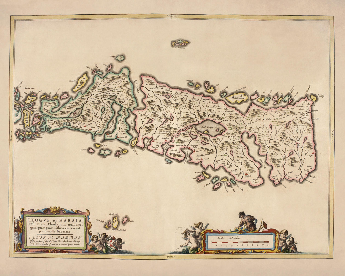 Lewis and Harris dated 1654 - Scotland - Antique Reproduction - Available Framed