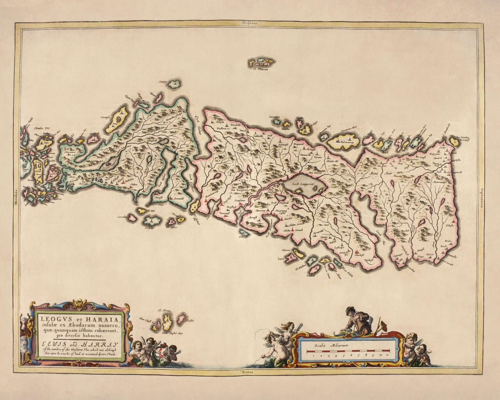 Lewis and Harris dated 1654 - Scotland - Antique Reproduction - Available Framed