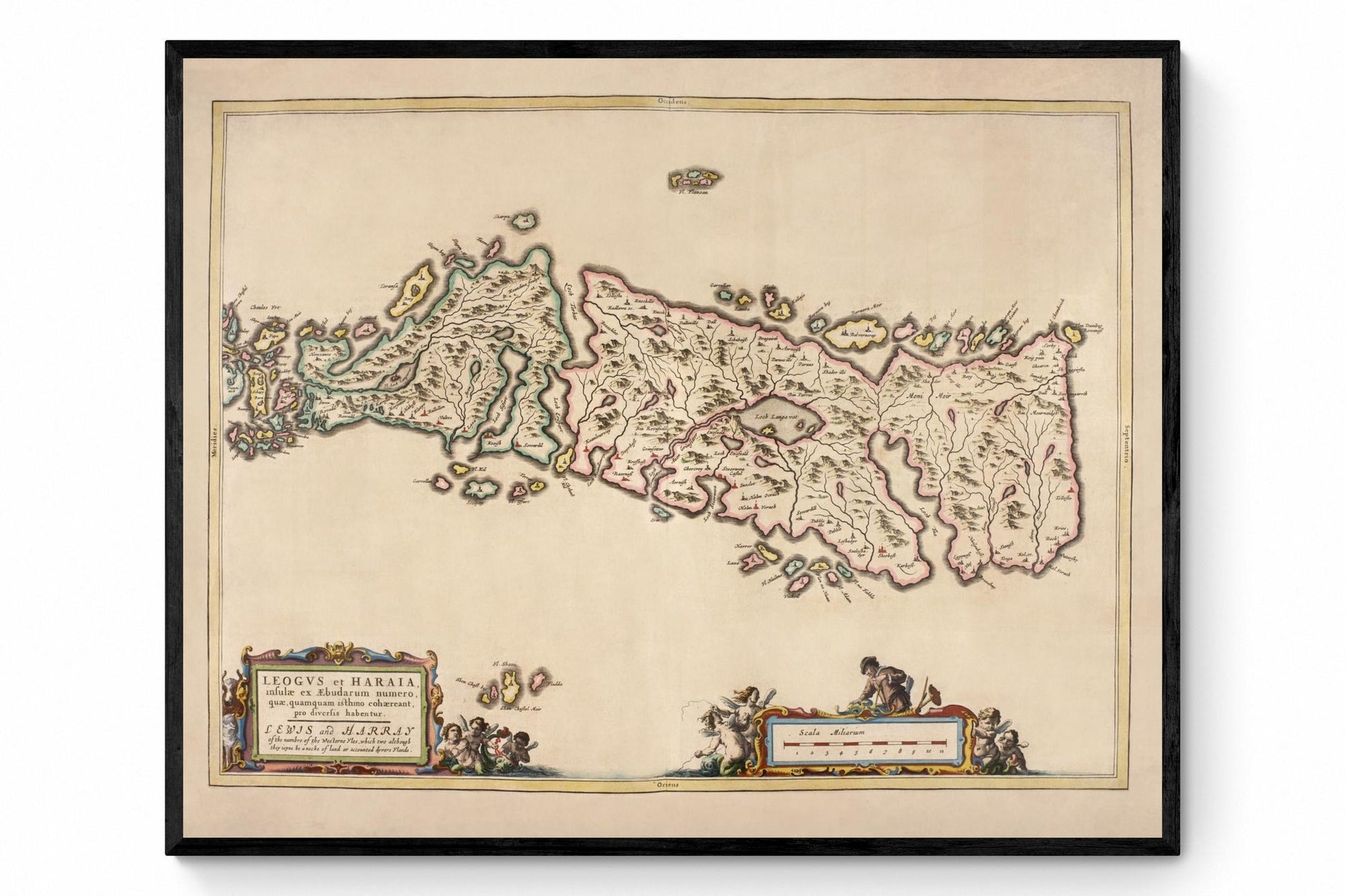 Lewis and Harris dated 1654 - Scotland - Antique Reproduction - Available Framed