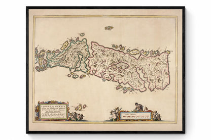 Lewis and Harris dated 1654 - Scotland - Antique Reproduction - Available Framed