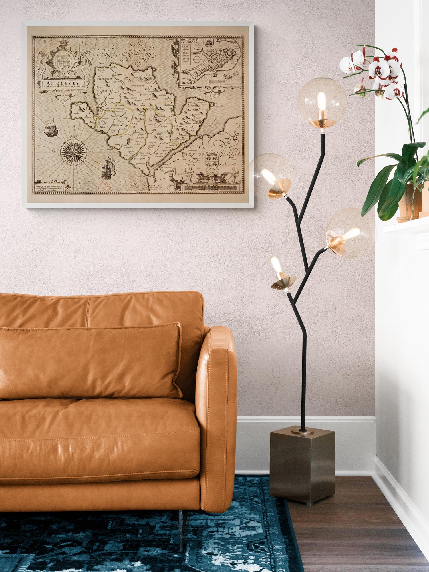 Anglesey Antique Map - dated 1610 - Wales - Antique Reproduction - Available Framed