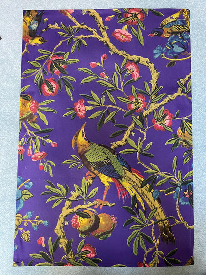 Tea Towels - 100% Organic Cotton - Antique Botanical Bird Print Design - Kitchen Linen