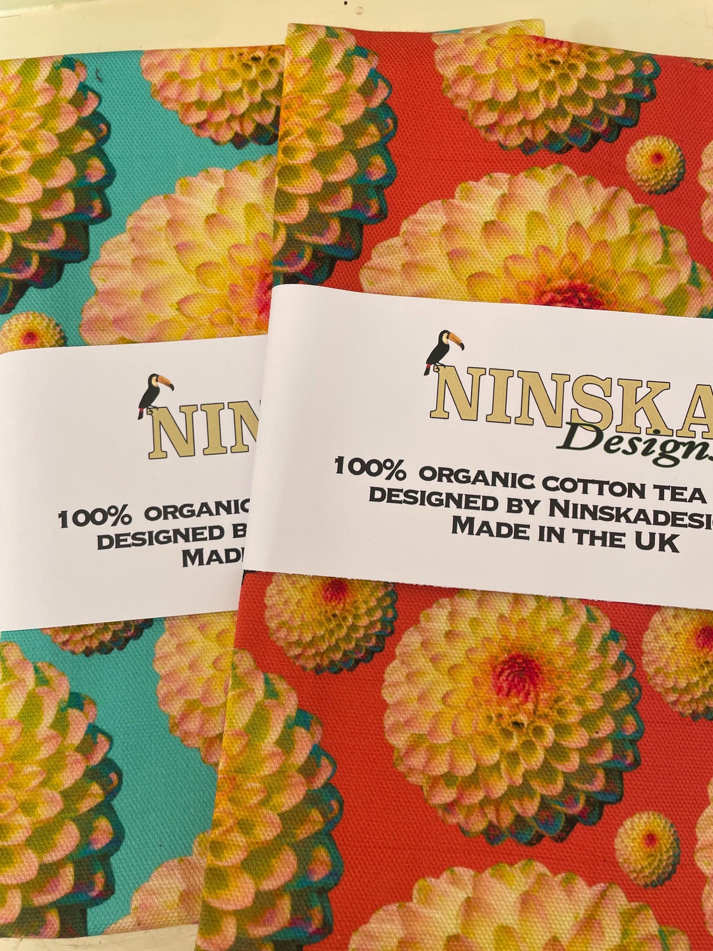 Dahlia Tea Towel ‚Äì 100% Organic Cotton