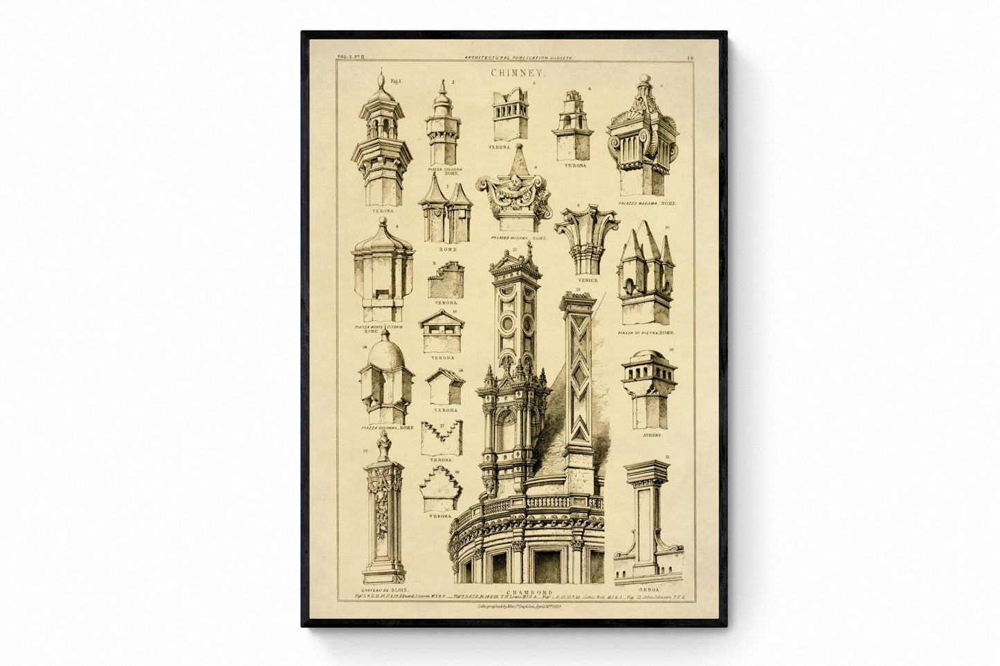 Chimneys dated 1850