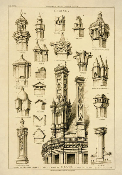 Chimneys dated 1850