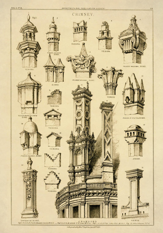 Chimneys dated 1850