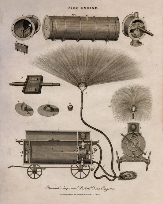 Bramah's improved patent Fire Engine dated 1810