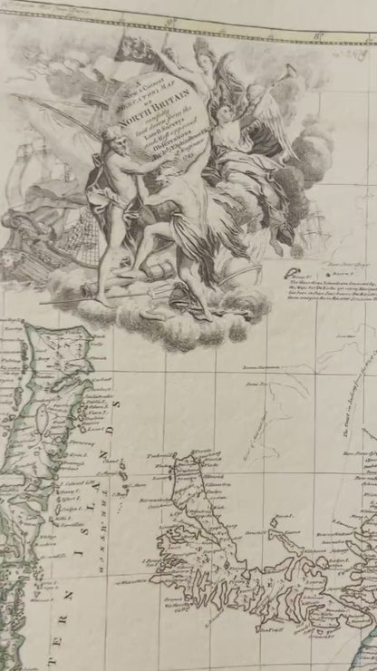 Scotland Map (North Britain) dated 1745 - Antique Reproduction - Emanuel Bowen - Detailed Map - Available Framed