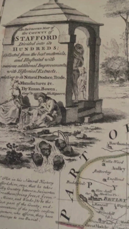 Staffordshire Map dated 1760