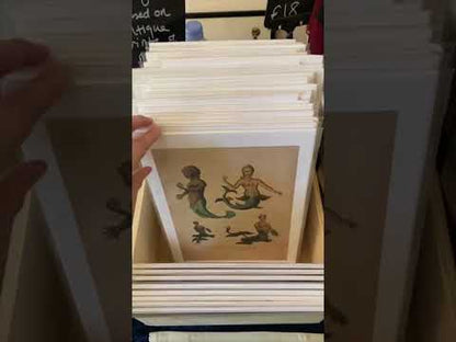 Giraffe Capybara Moon Collage Print