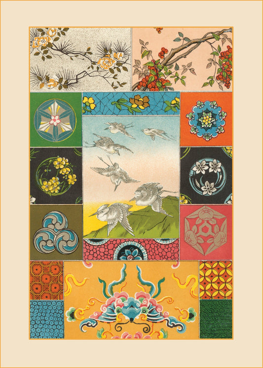Japanese Decorative Art Print – antique art print from Ninska Designs
