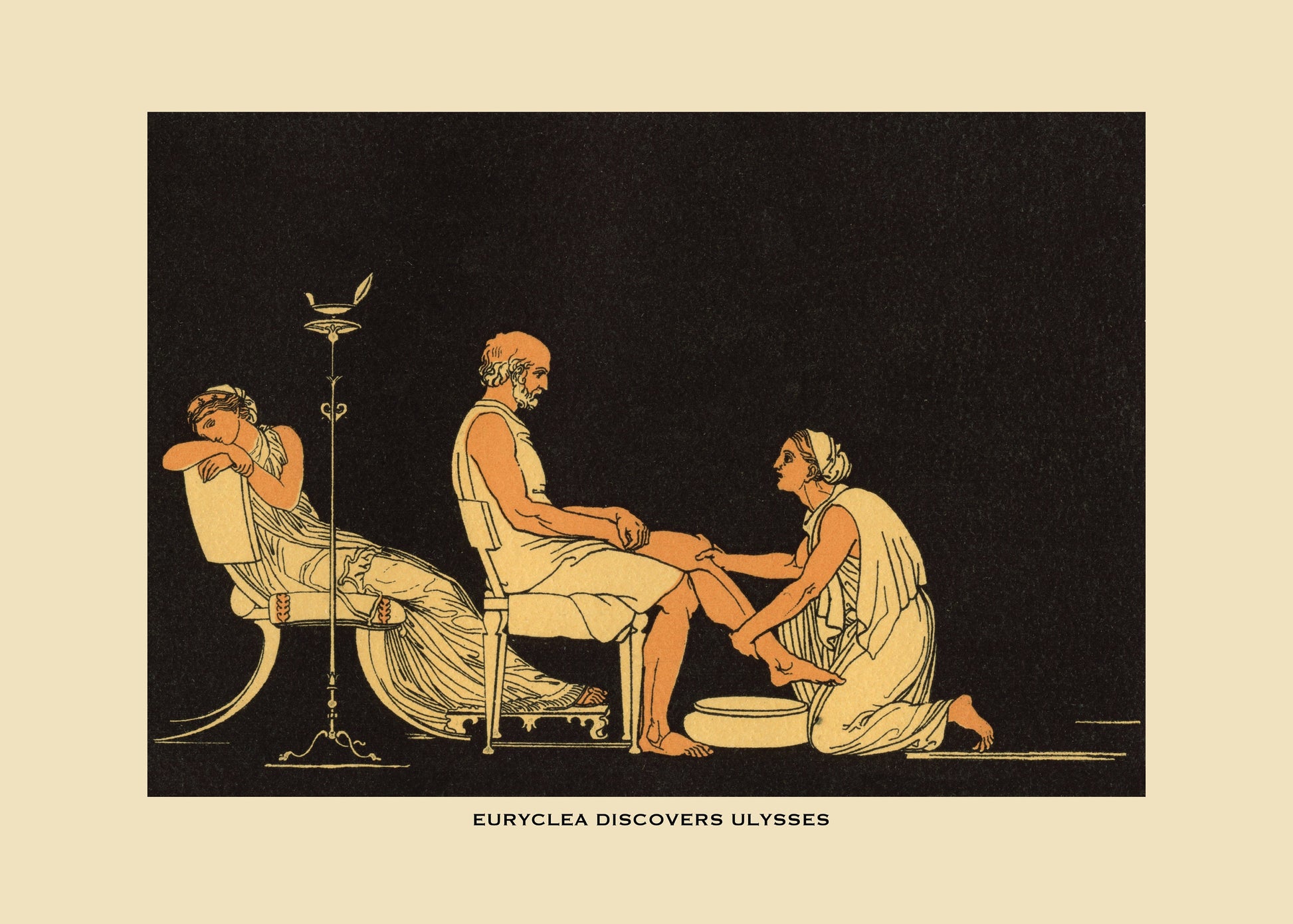 Euryclea discovers Ulysses Print – antique art print from Ninska Designs