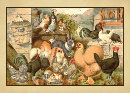 Pets Print – antique art print from Ninska Designs