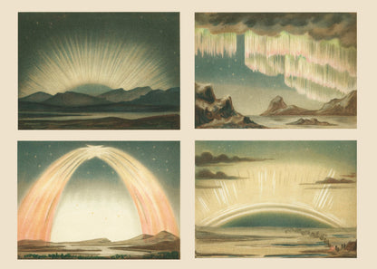 Polar Lights Print – antique art print from Ninska Designs