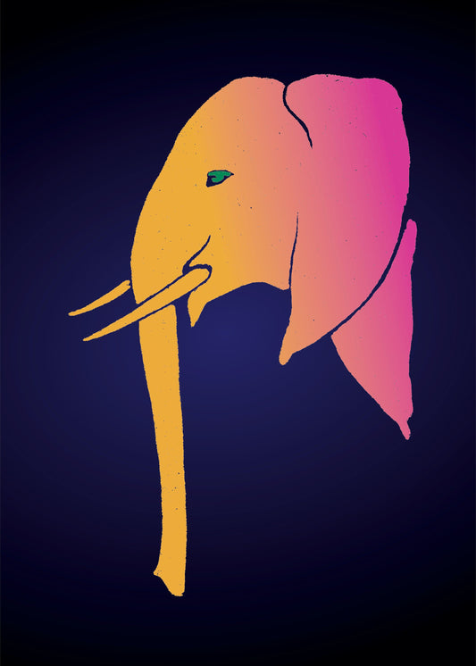 Elephant Head Print – antique art print from Ninska Designs