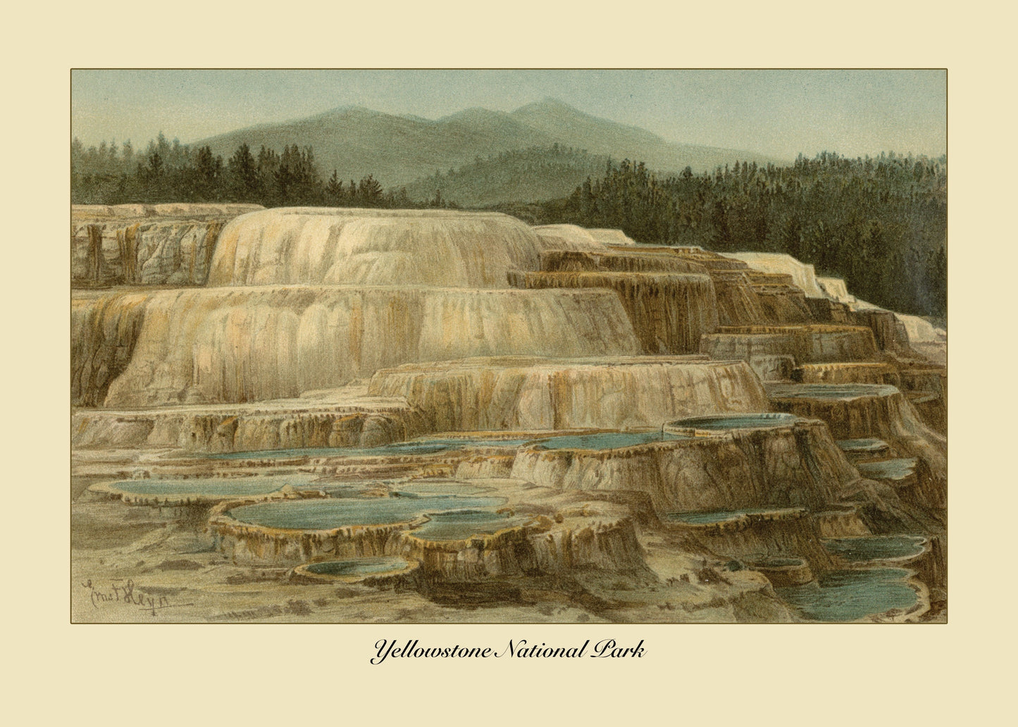 Yellowstone National Print – antique art print from Ninska Designs