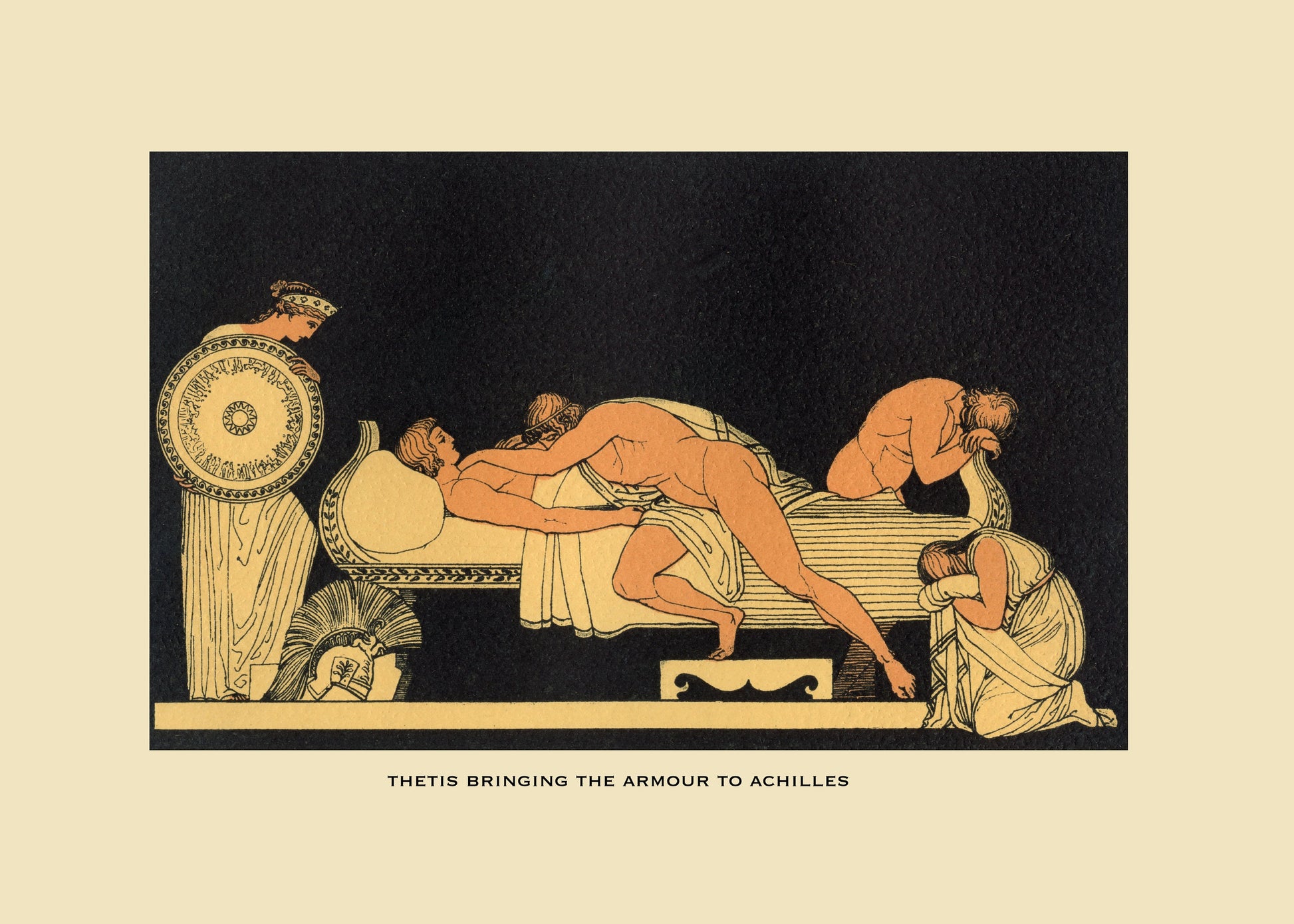Thetis bringing the Armour to Achilles Print – antique art print from Ninska Designs