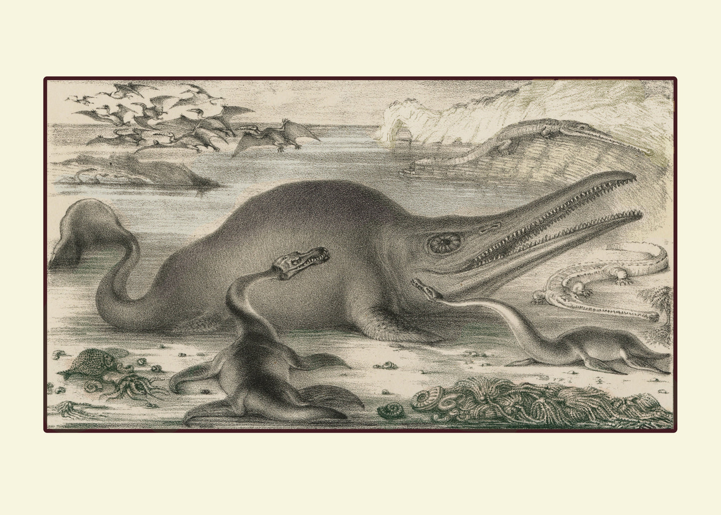 Dinosaur Print – antique art print from Ninska Designs