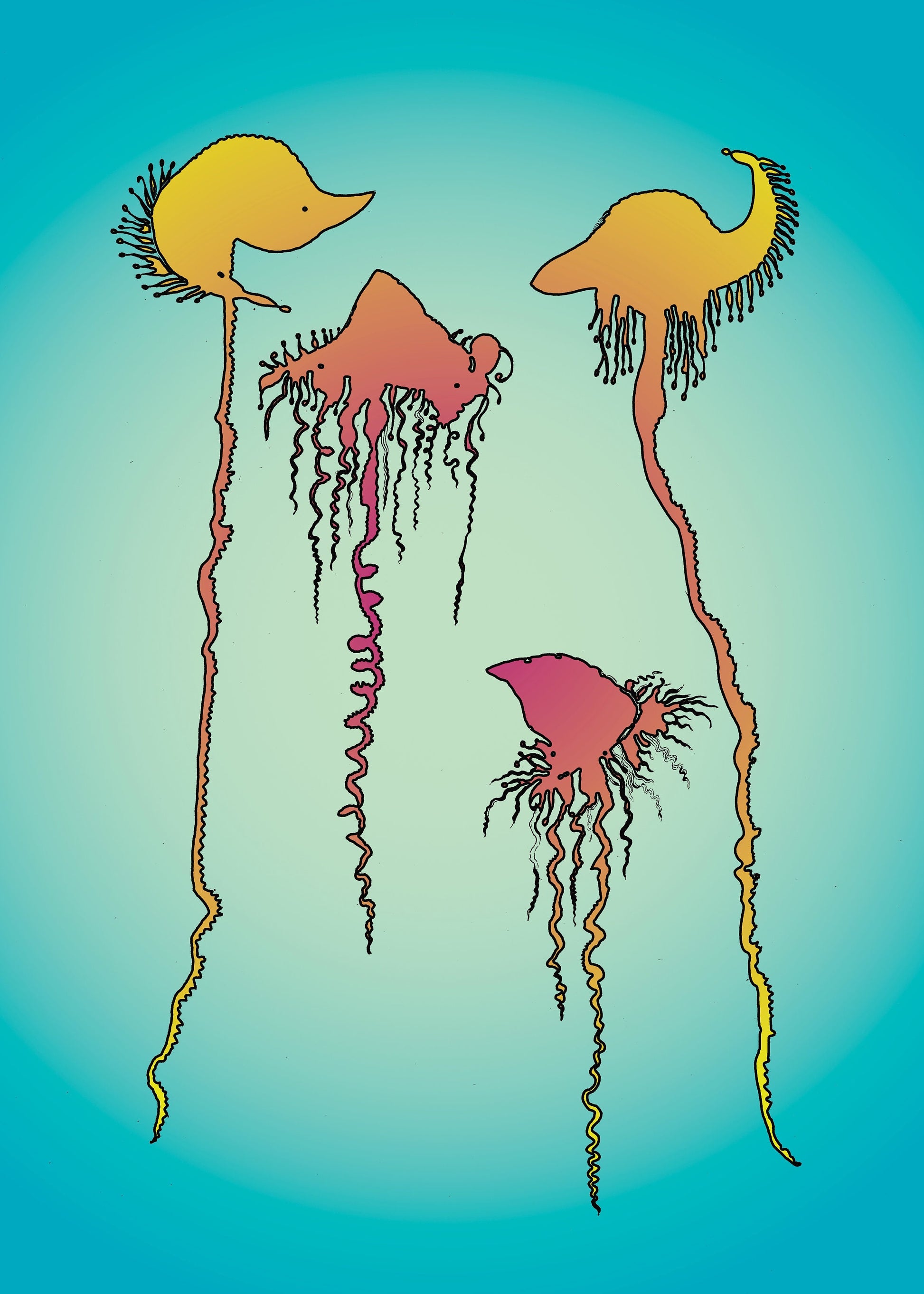 Jellyfish – antique art print from Ninska Designs